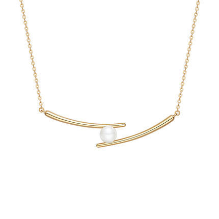 Chopsticks Clavicle Chain 925 Sterling Silver - Lotus Lane