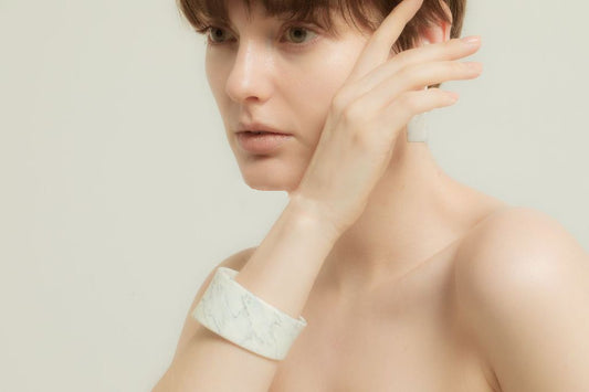 Marble Pattern Simple And Versatile Wide Bracelet - Lotus Lane