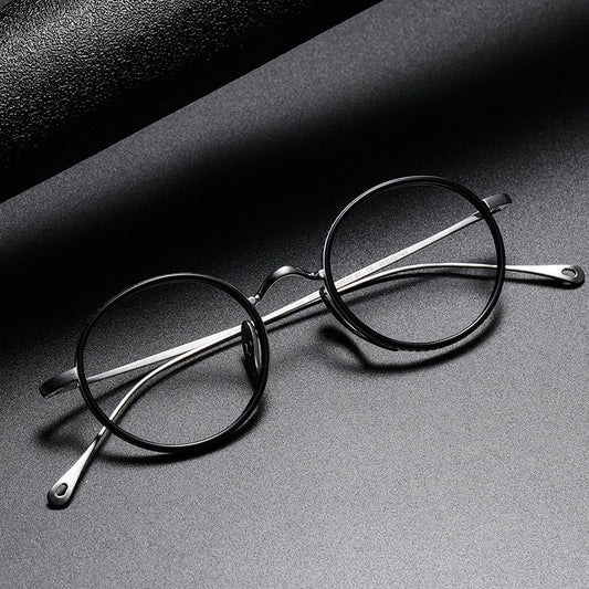 Pure Titanium Retro Round Glasses Frame - Lotus Lane
