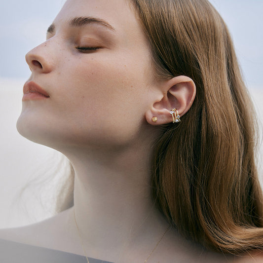 Love Stud Earrings 925 Sterling Silver Women's Small And Delicate - Lotus Lane