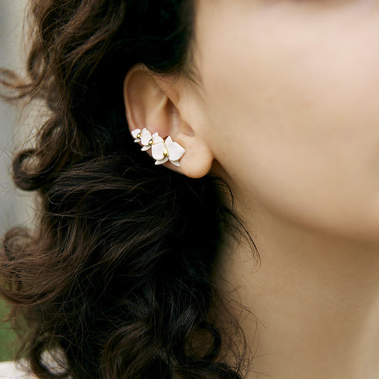 Women's Light Luxury Retro Butterfly Orchid Ear Clip - Lotus Lane