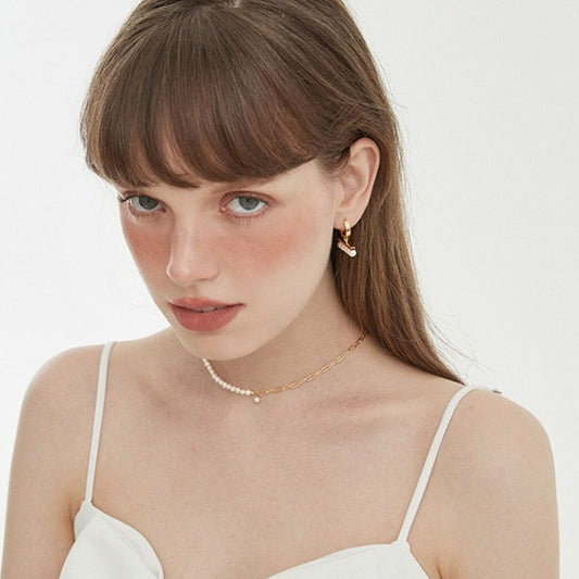 High-grade Stitching Natural Freshwater Pearl Necklace - Lotus Lane