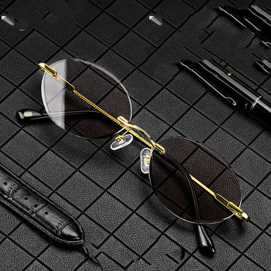 Red Leaf Crystal Glasses Frameless - Lotus Lane
