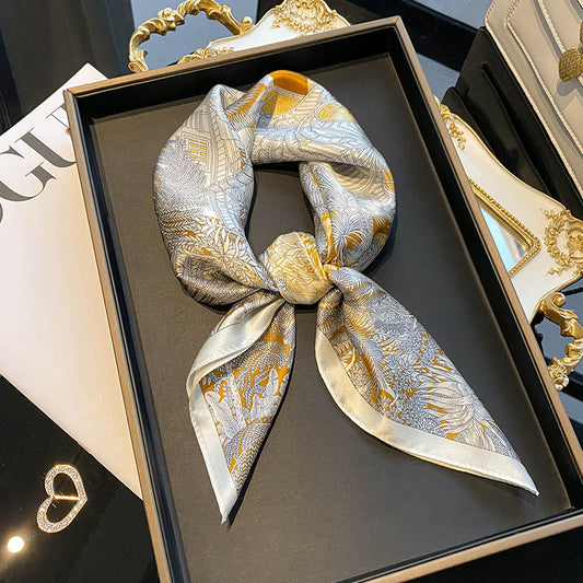 Silk Kerchief All-match Scarf - Lotus Lane